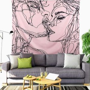 Tapestry Wall Hanging Pink Decor